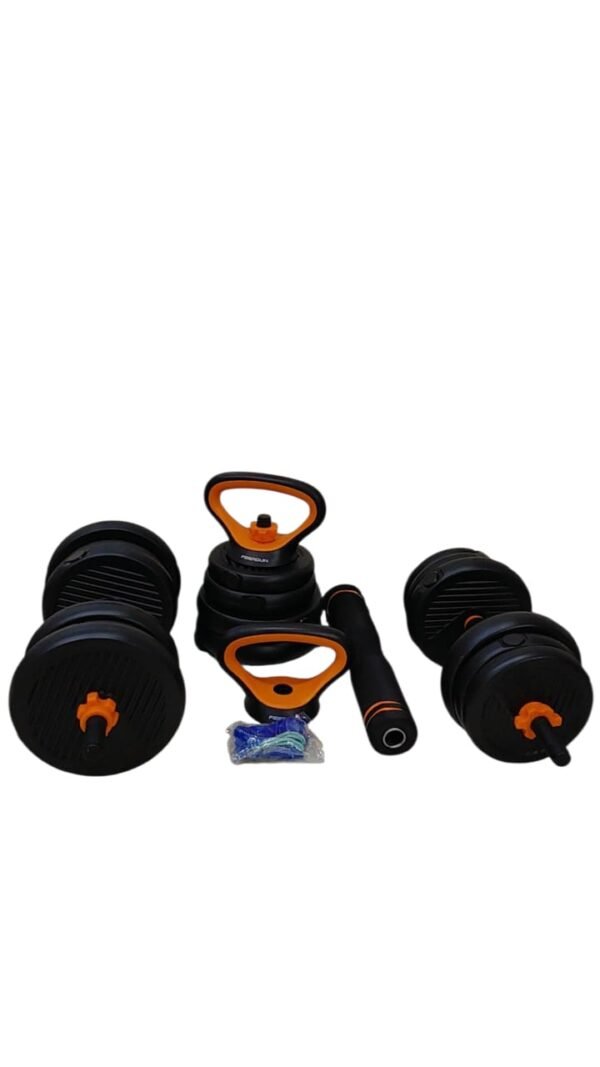 30KG 6 in 1 dumbbells kettlebells and barbell weight set