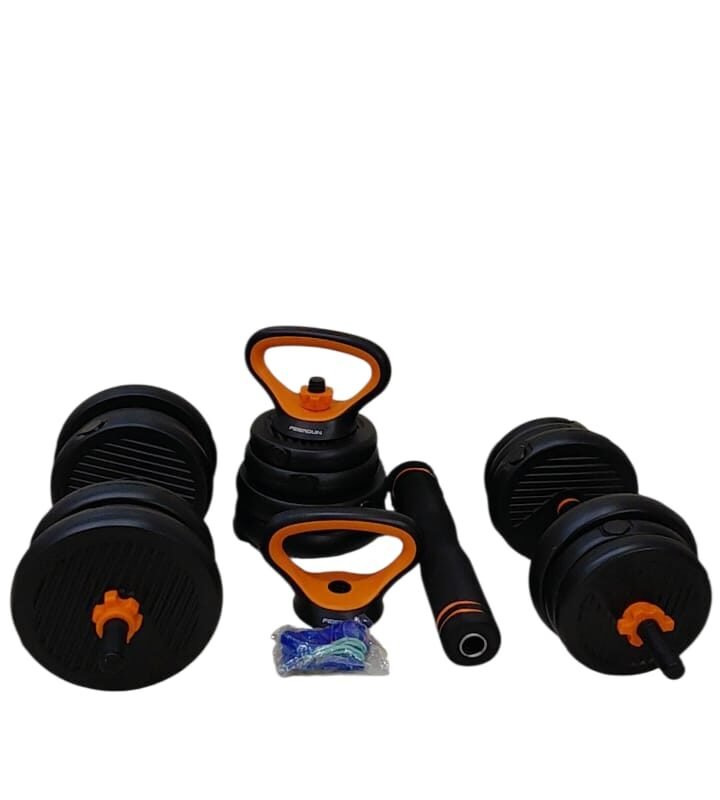 30KG 6 in 1 Dumbbells, Kettlebells & Barbell Weight Set