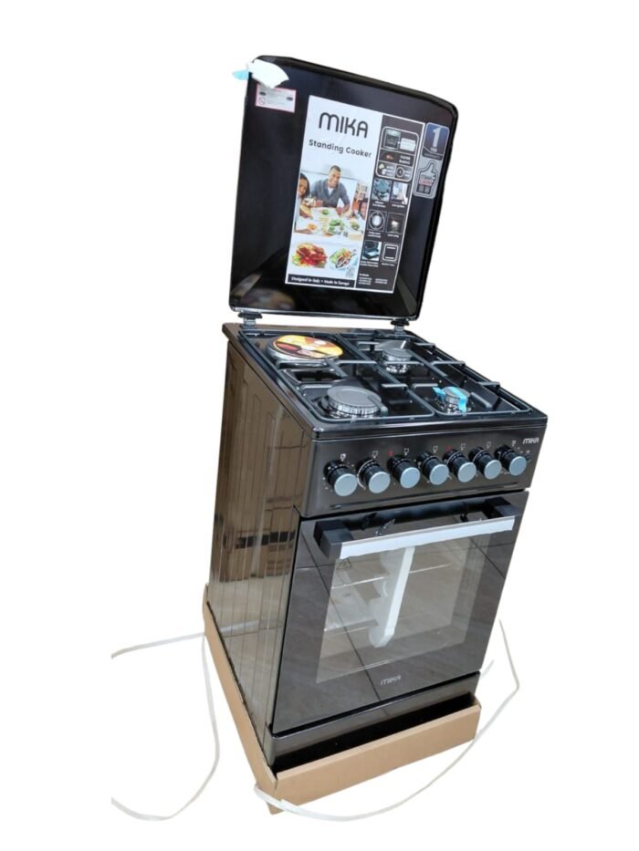 Mika 50 by 60 3 Gas +1 Electric Standing Cooker with Electric Oven