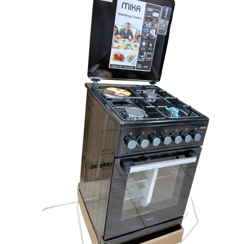 Mika 50 by 60 3 Gas +1 Electric Standing Cooker with Electric Oven