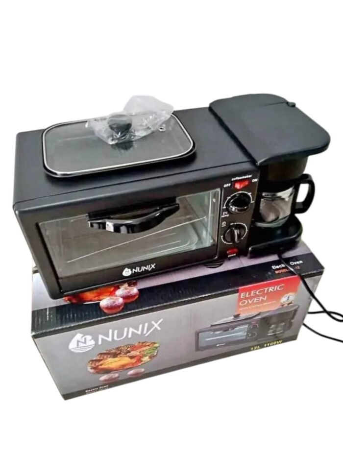 Nunix 3 in 1 Breakfast Maker with Coffee Maker and Oven - Image 3