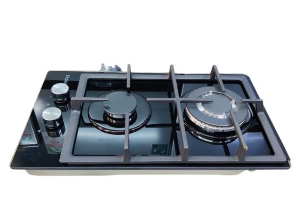 Haier 2 burner built-in cooker – black glass