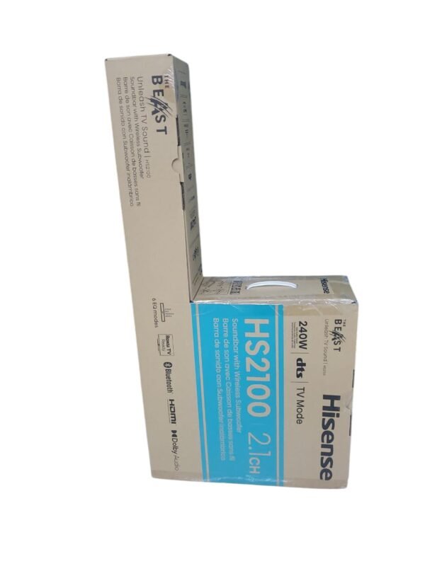 Hisense hs2100 240w 2.1ch soundbar with wireless subwoofer - Image 2