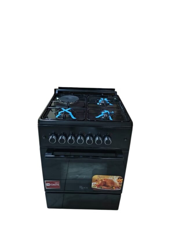 Roch 60cm by 60cm standing cooker 3 gas plus 1 electric with electric oven