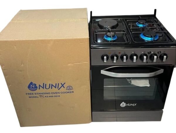 Nunix 60 by 60 standing cooker with electric oven - Image 2